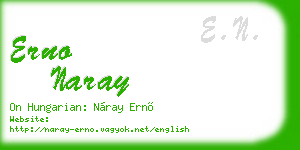 erno naray business card